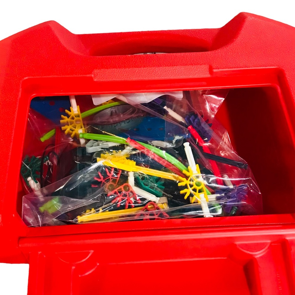 KNex Red Hard Storage Carry Case W/ KNex Pieces Set